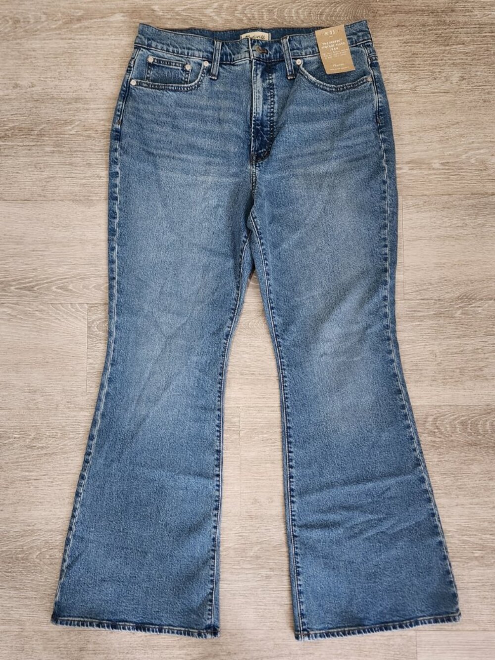 Madewell The Perfect Vintage Flare Denim Jean Women's W31 High Rise NWT - Picture 2 of 9